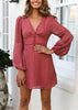 Vestido Curto Manga Longa Casual