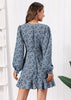 Vestido Curto Estampado com Babado na Barra