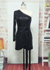 Vestido Curto Paetê um Ombro só para Festa