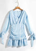Vestido Curto com Babado na Barra