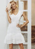 Vestido Curto Branco com Babado para Festa