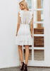 Vestido Curto Branco com Babado para Festa