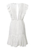 Vestido Curto Branco com Babado para Festa