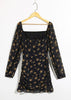 Vestido Curto Estampado com Babado na Barra Dia a Dia