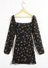 Vestido Curto Estampado com Babado na Barra Dia a Dia