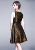 Vestido Curto Rodado Estampado Animal Print