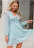Vestido Azul Claro Curto Simples