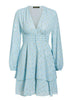Vestido Azul Claro Curto Simples
