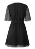 Vestido Curto Casual Solto com Babado na Frente
