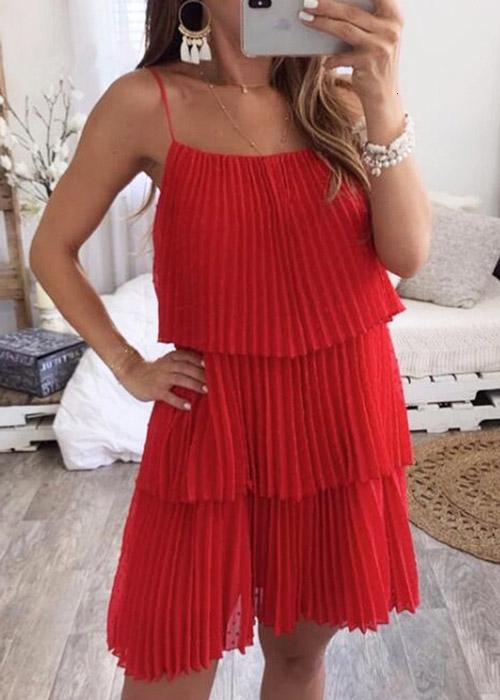 Vestido Plissado Curto para Casamento