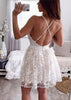 Vestido de Festa Branco Curto Rodado