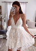 Vestido de Festa Branco Curto Rodado