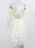 Vestido de Festa Branco Curto Rodado