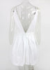 Vestido de Festa Branco Curto Rodado Decotado