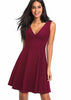 Vestido Curto Rodado com Decote nas Costas