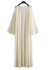 Vestido Longo Kimono de Renda Manga Flare