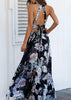 Vestido Longo Estampado Com Fenda