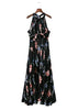 Vestido Longo Floral com Fenda