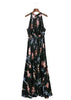 Vestido Longo Floral com Fenda