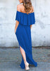Vestido Longo Ciganinha com Babado