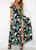 Vestido Longo Ombro Vazado Estampado