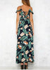 Vestido Longo Ombro Vazado Estampado