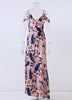 Vestido Longo Ombro Vazado Estampado