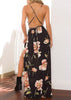 Vestido Longo Floral Chiffon Frente Única