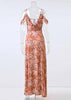 Vestido Longo de Alça Floral Abertura Nos Ombros