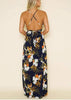 Vestido Longo Floral Costas Abertas