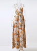 Vestido Longo Floral Costas Abertas