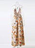Vestido Longo Floral Costas Abertas