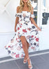 Vestido Longo Floral Chiffon Ombro a Ombro