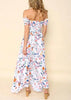 Vestido Mullet Longo Floral Ombro a Ombro