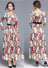 Vestido Longo Renda Floral com Cinto