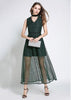 Vestido Forrado Em Renda Vazado Gola Choker