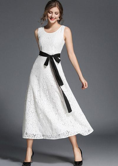 Vestido de Renda Branco para Reveillon
