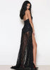 Vestido Longo de Festa Paetês Costas Nuas