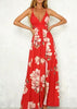 Vestido Floral Longo Cruzado Costas