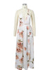 Vestido Floral Longo Cruzado Costas