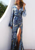Saída de Praia Vestido Longo Estampado