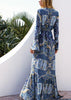Saída de Praia Vestido Longo Estampado