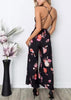 Macacão Pantalona Estampado Trançado Nas Costas