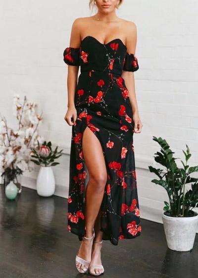 Vestido Longo Florido Tomara Que Caia