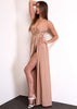 Vestido Longo Alças De Amarrar Com Fendas