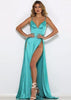 Vestido Longo Cetim Festa com Fenda Lateral
