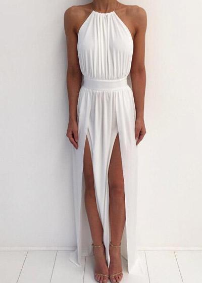 Vestido Longo com Fenda para Festa