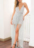 Vestido de Festa Longo Tule com Paetê