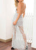 Vestido de Festa Longo Tule com Paetê