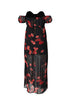 Vestido Longo Ciganinha Floral com Fenda